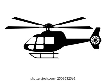 Icône d'hélicoptère. Illustration vectorielle isolée sur fond blanc. 