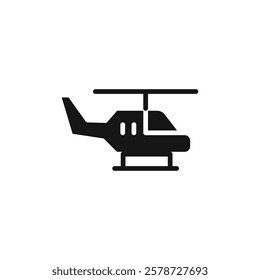 Helicopter icon Thin line art collection