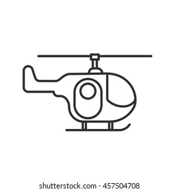 helicopter icon. Thin line design