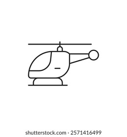 Helicopter icon Thin line vector