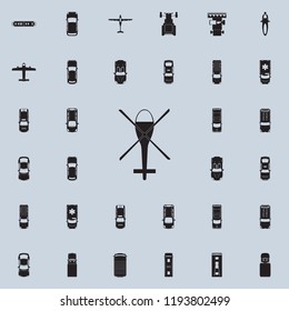 helicopter icon. Transport view from above icons universal set for web and mobile