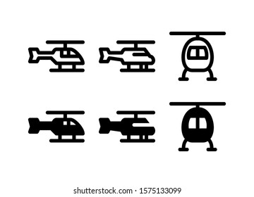 Helicopter Icon. Transportation Icon Set Vector Logo Symbol.
