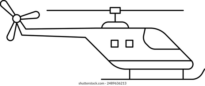 Helicopter icon. Travel signs and symbols.