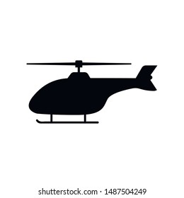 Helicopter icon trendy design template. Flat vector illustration in black on white background. EPS 10