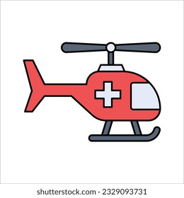 Helicopter icon. Helicopter icon in trendy flat style design. vector illustration on white background