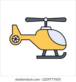 Helicopter icon. Helicopter icon in trendy flat style design. vector illustration on white background