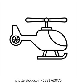 Helicopter icon. Helicopter icon in trendy flat style design. vector illustration on white background