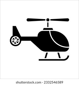Icono de helicóptero. Icono de helicóptero en diseño de estilo plano. ilustración vectorial sobre fondo blanco