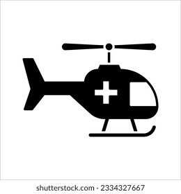 Icono de helicóptero. Icono de helicóptero en diseño de estilo plano. ilustración vectorial sobre fondo blanco