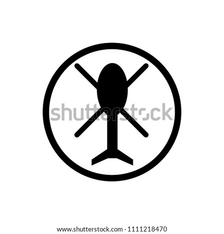 Helicopter icon in trendy flat style isolated on background. Helicopter icon page symbol for your web site design logo, app, UI. Vector EPS10