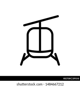 Helicopter icon trnsportation vector illustration logo template. EPS10