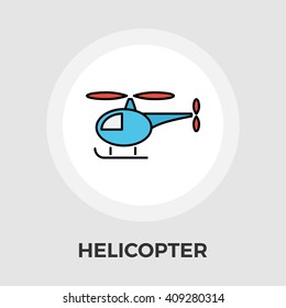 Helicopter icon vector. 