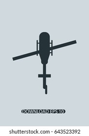 Helicopter icon, Vector