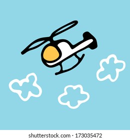 helicopter icon. Vector art