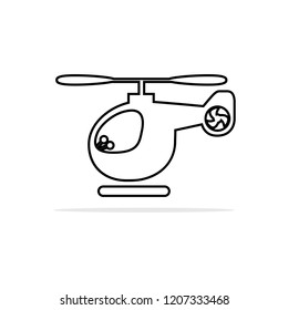 Helicopter icon. Vector concept illustration for design.