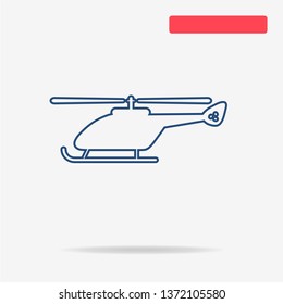 Helicopter icon. Vector concept illustration for design.