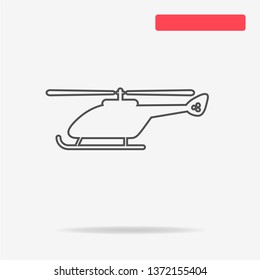 Helicopter icon. Vector concept illustration for design.