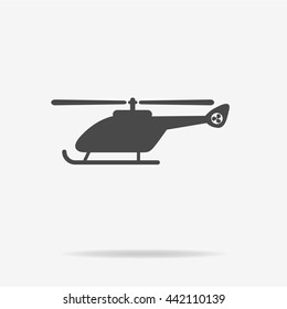 Helicopter icon. Vector concept illustration for design.