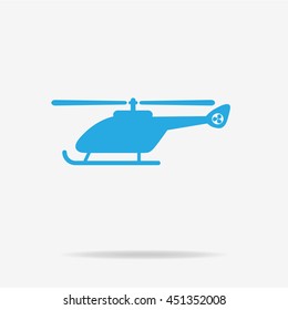 Helicopter icon. Vector concept illustration for design.