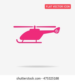 Helicopter icon. Vector concept illustration for design.