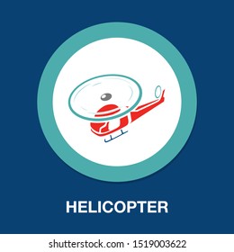 helicopter icon, vector copter, helicopter airline transportation