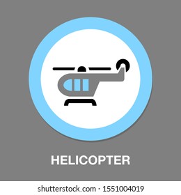 helicopter icon, vector copter, helicopter airline transportation