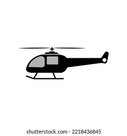 Ilustración de diseño vectorial de icono de helicóptero.