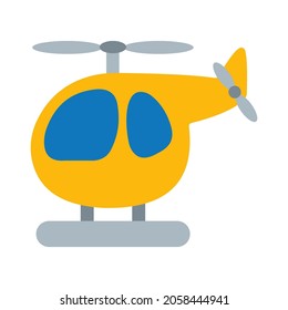 Helicopter icon vector emoji isolated on white background