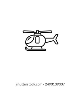 Helicopter icon vector. EPS 10 editable vector