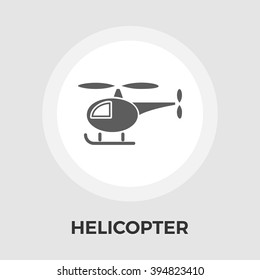 Helicopter icon vector. Flat icon isolated on the white background. Editable EPS file. Vector illustration.