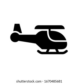 Helicopter icon vector glyph style