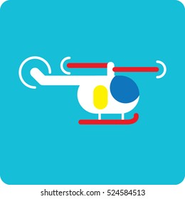 Helicopter icon. Vector illustration.