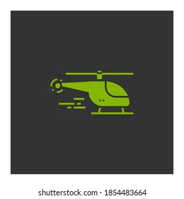 Helicopter icon. Vector illustration EPS 10.