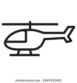 Helicopter icon vector illustration isolated sign