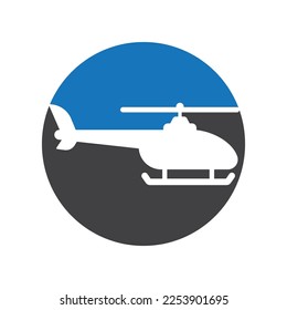 helicopter icon vector illustration logo design