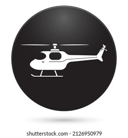 Icono de helicóptero, ilustración vectorial sobre fondo blanco.