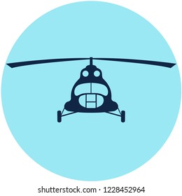 Helicopter icon. Vector illustration of helicopter sign, symbol.