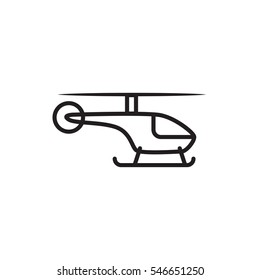helicopter icon vector illustration sign symbol