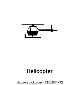Helicopter icon vector isolated on white background, logo concept of Helicopter sign on transparent background, filled black symbol