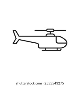 Helicopter icon vector isolated on white background.