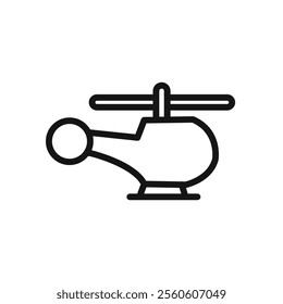 Helicopter icon vector line logo art