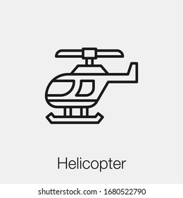 símbolo de signo vectorial de icono de helicóptero