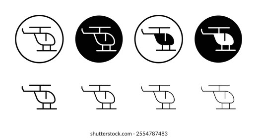 Helicopter icon vector logo set collection for web app ui