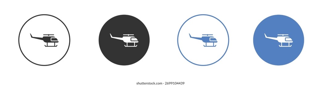 Vetor de ícone de helicóptero. Design de ilustração do modelo de logotipo