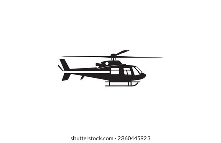 helicopter icon vector, solid black logo illustration, black pictogram isolated on white background