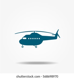 Helicopter icon, vector symbol
