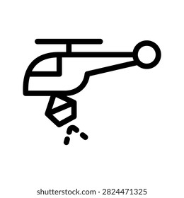 Helicopter Icon Vector Symbol Design Illustration