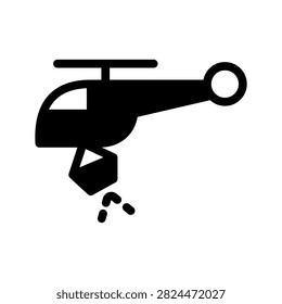 Helicopter Icon Vector Symbol Design Illustration