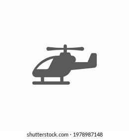 helicopter icon, vehicle vector, transport illustration