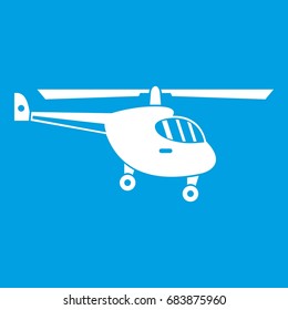 Helicopter icon white